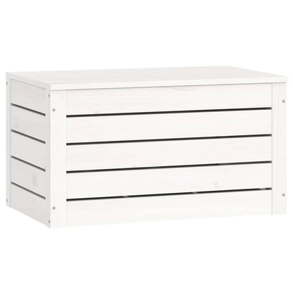 vidaXL Storage Box White 59,5x36,5x33 cm Solid Wood Pine 4