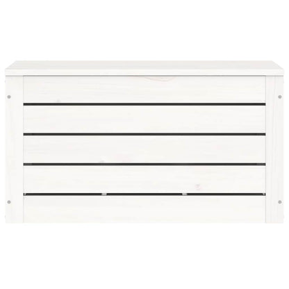 vidaXL Storage Box White 59,5x36,5x33 cm Solid Wood Pine 5