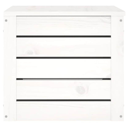 vidaXL Storage Box White 59,5x36,5x33 cm Solid Wood Pine 6