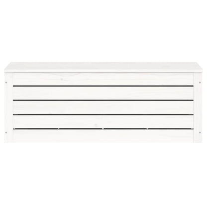 vidaXL Storage Box White 89x36,5x33 cm Solid Wood Pine 6