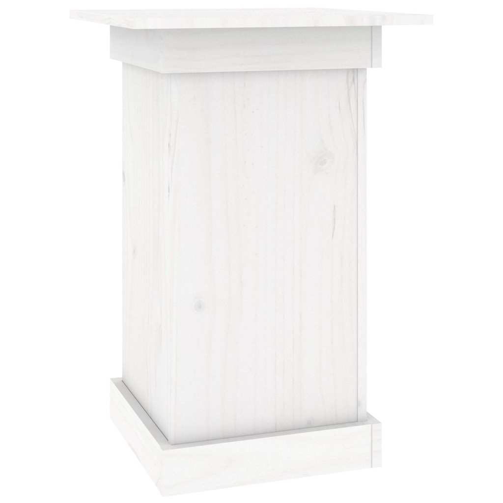 vidaXL Flower Stand White 40x40x60 cm Solid Wood Pine 2