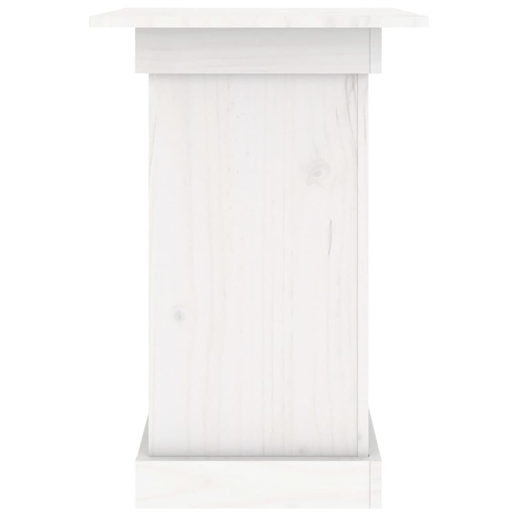 vidaXL Flower Stand White 40x40x60 cm Solid Wood Pine 5