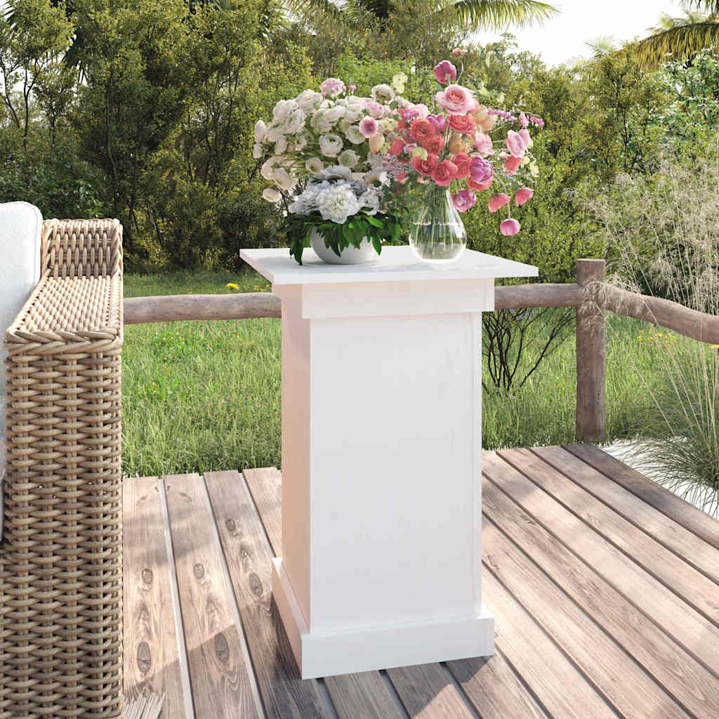 vidaXL Flower Stand White 40x40x60 cm Solid Wood Pine 1