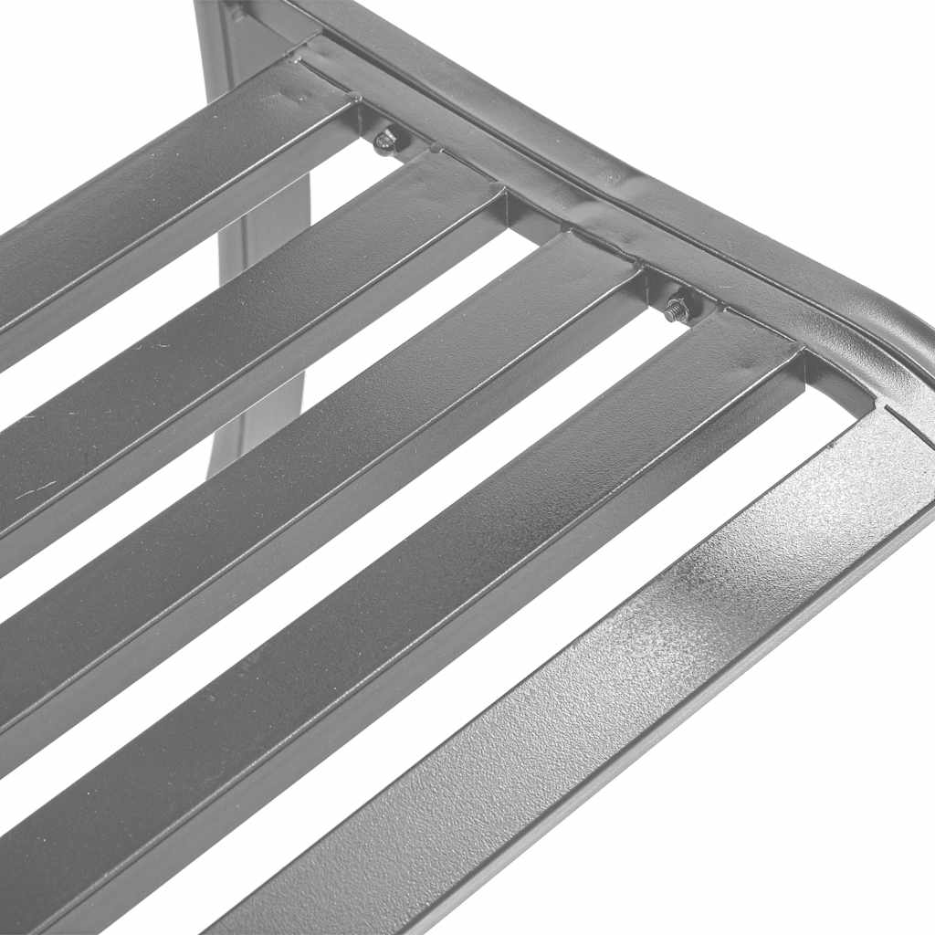 vidaXL Garden Bench Black 120 cm Steel 5