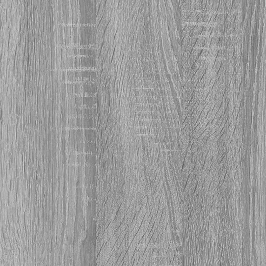 vidaXL Bedside Cabinet Grey Sonoma 100x35x40 cm Engineered Wood 4