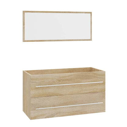 3 Piece Bathroom Furniture Sonoma oak