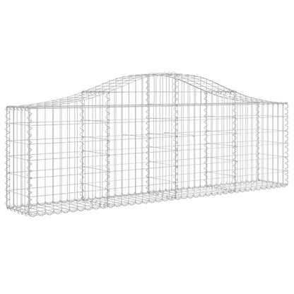 vidaXL Arched Gabion Basket 200x30x60/80 cm Galvanised Iron 2