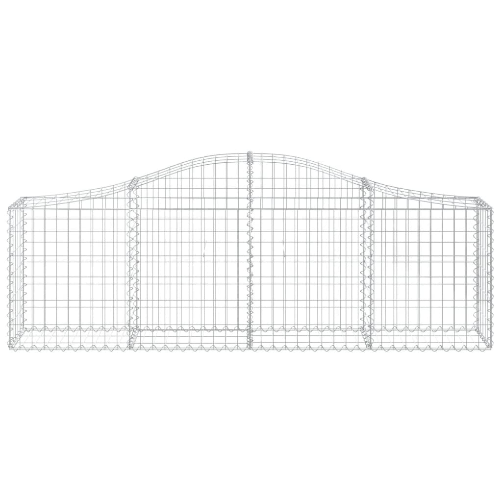 vidaXL Arched Gabion Basket 200x30x60/80 cm Galvanised Iron 3
