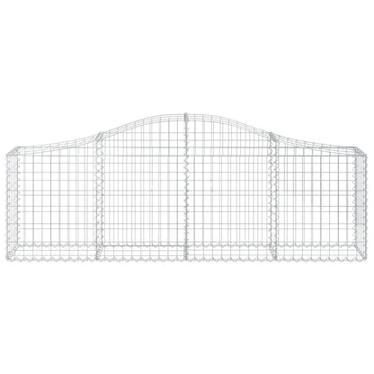 vidaXL Arched Gabion Basket 200x30x60/80 cm Galvanised Iron 3