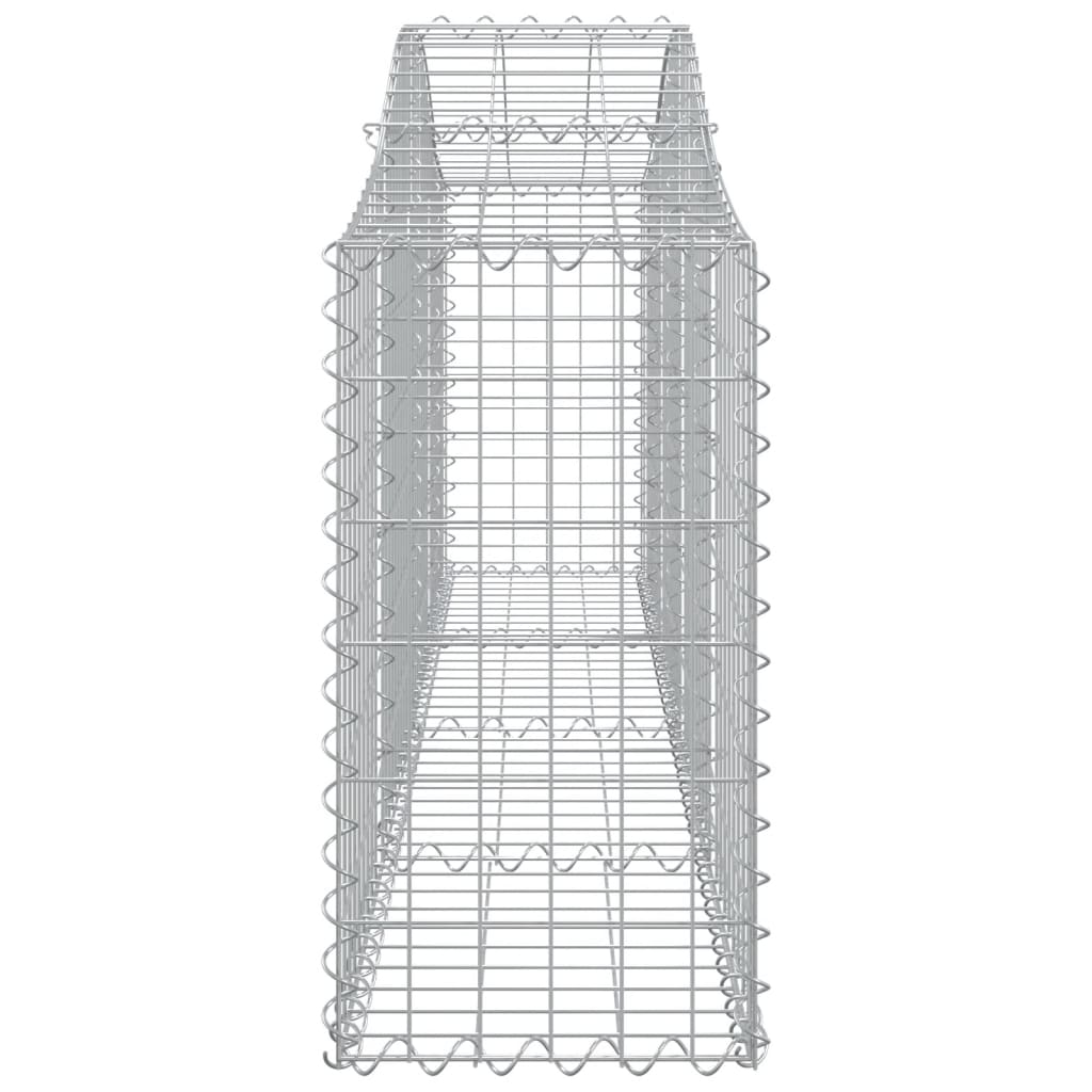 vidaXL Arched Gabion Basket 200x30x60/80 cm Galvanised Iron 4