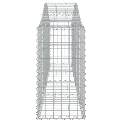 vidaXL Arched Gabion Basket 200x30x60/80 cm Galvanised Iron 4