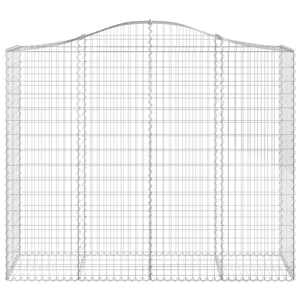 vidaXL Arched Gabion Basket 200x50x160/180 cm Galvanised Iron 3