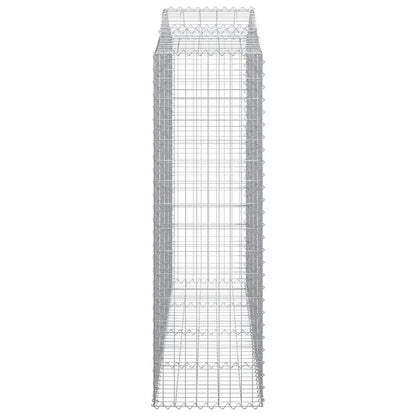 vidaXL Arched Gabion Basket 200x50x160/180 cm Galvanised Iron 4