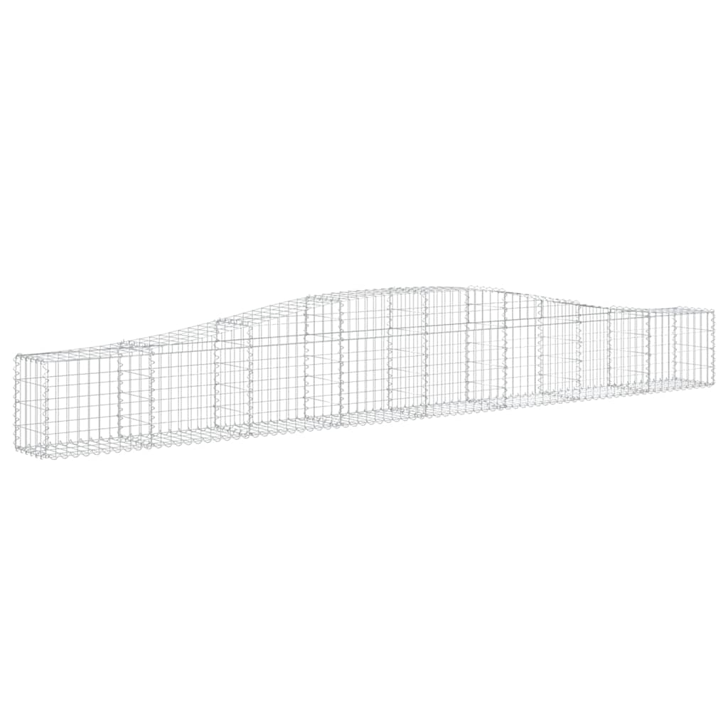 vidaXL Arched Gabion Basket 400x30x40/60 cm Galvanised Iron 2