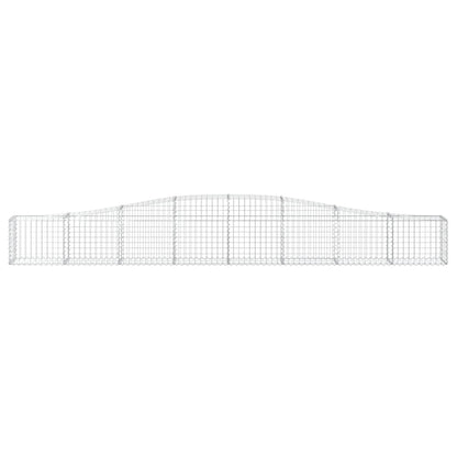 vidaXL Arched Gabion Basket 400x30x40/60 cm Galvanised Iron 3