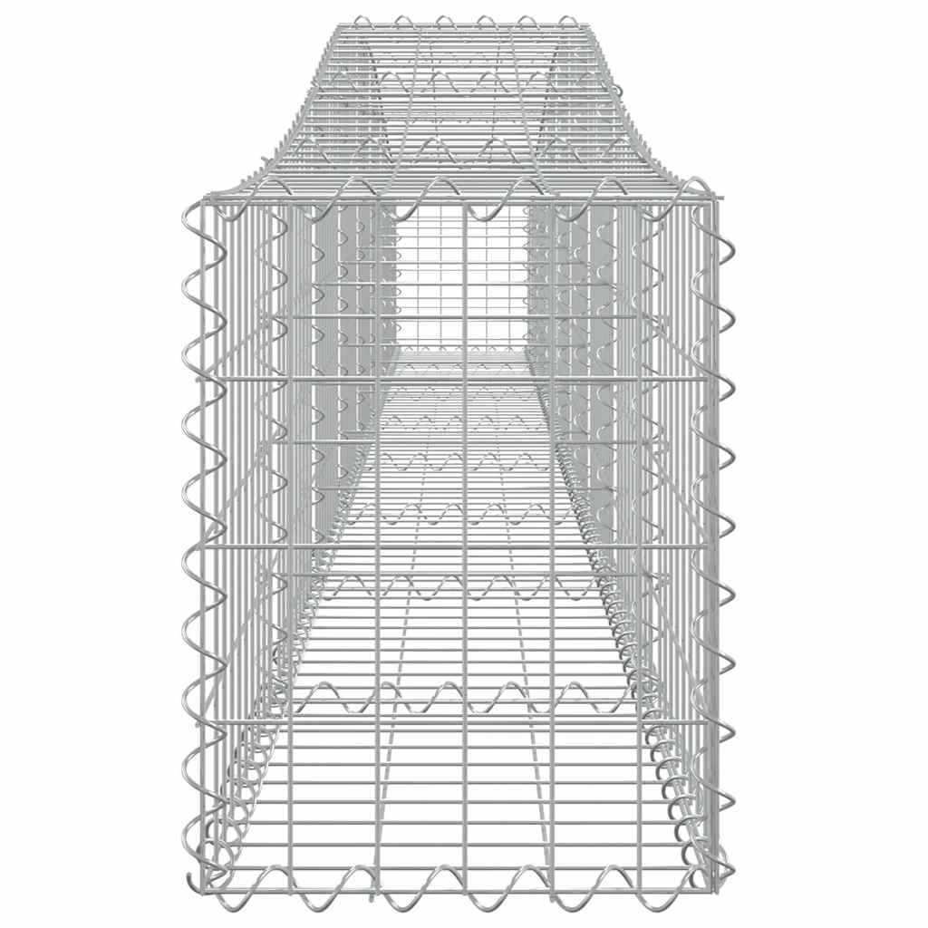 vidaXL Arched Gabion Basket 400x30x40/60 cm Galvanised Iron 4
