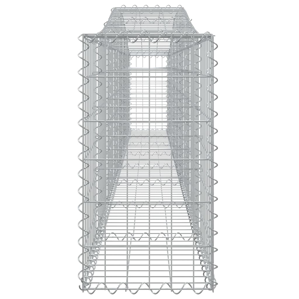 vidaXL Arched Gabion Basket 400x30x60/80 cm Galvanised Iron 4