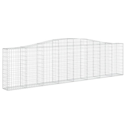 vidaXL Arched Gabion Basket 400x30x100/120 cm Galvanised Iron 2
