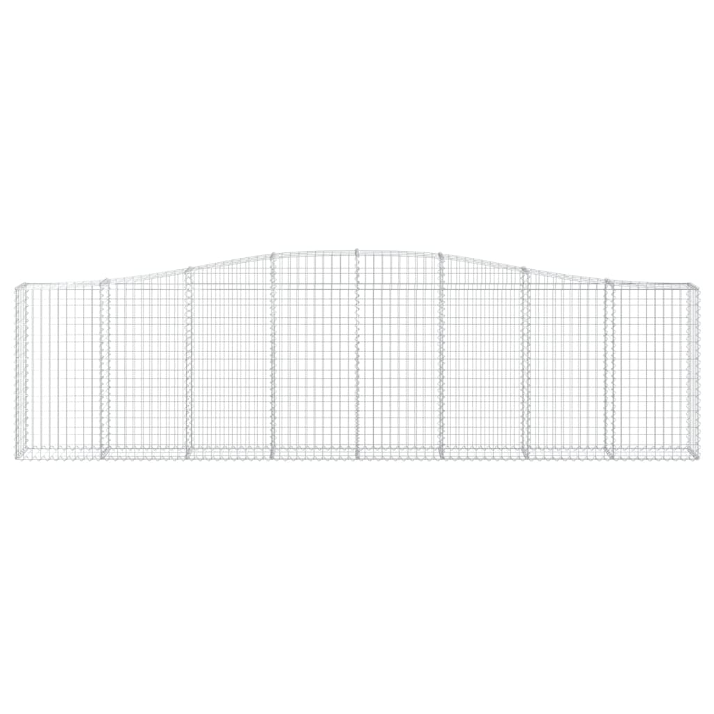 vidaXL Arched Gabion Basket 400x30x100/120 cm Galvanised Iron 3