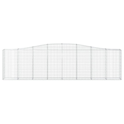 vidaXL Arched Gabion Basket 400x30x100/120 cm Galvanised Iron 3