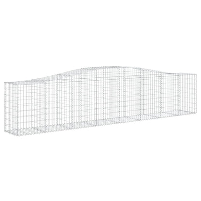 vidaXL Arched Gabion Basket 400x50x80/100 cm Galvanised Iron 2