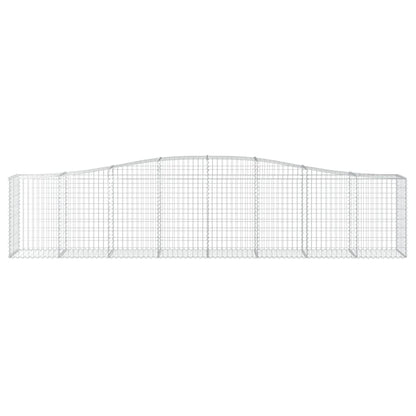 vidaXL Arched Gabion Basket 400x50x80/100 cm Galvanised Iron 3