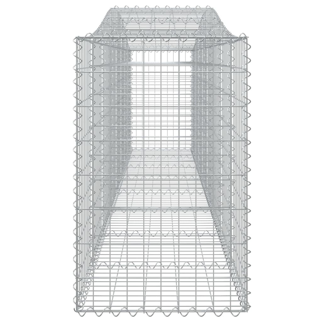 vidaXL Arched Gabion Basket 400x50x80/100 cm Galvanised Iron 4