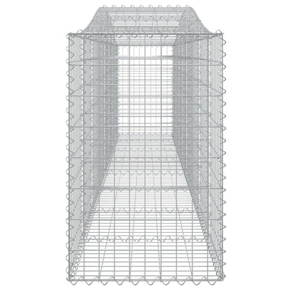 vidaXL Arched Gabion Basket 400x50x80/100 cm Galvanised Iron 4
