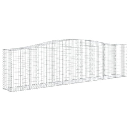 vidaXL Arched Gabion Basket 400x50x100/120 cm Galvanised Iron 2