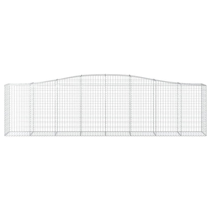 vidaXL Arched Gabion Basket 400x50x100/120 cm Galvanised Iron 3