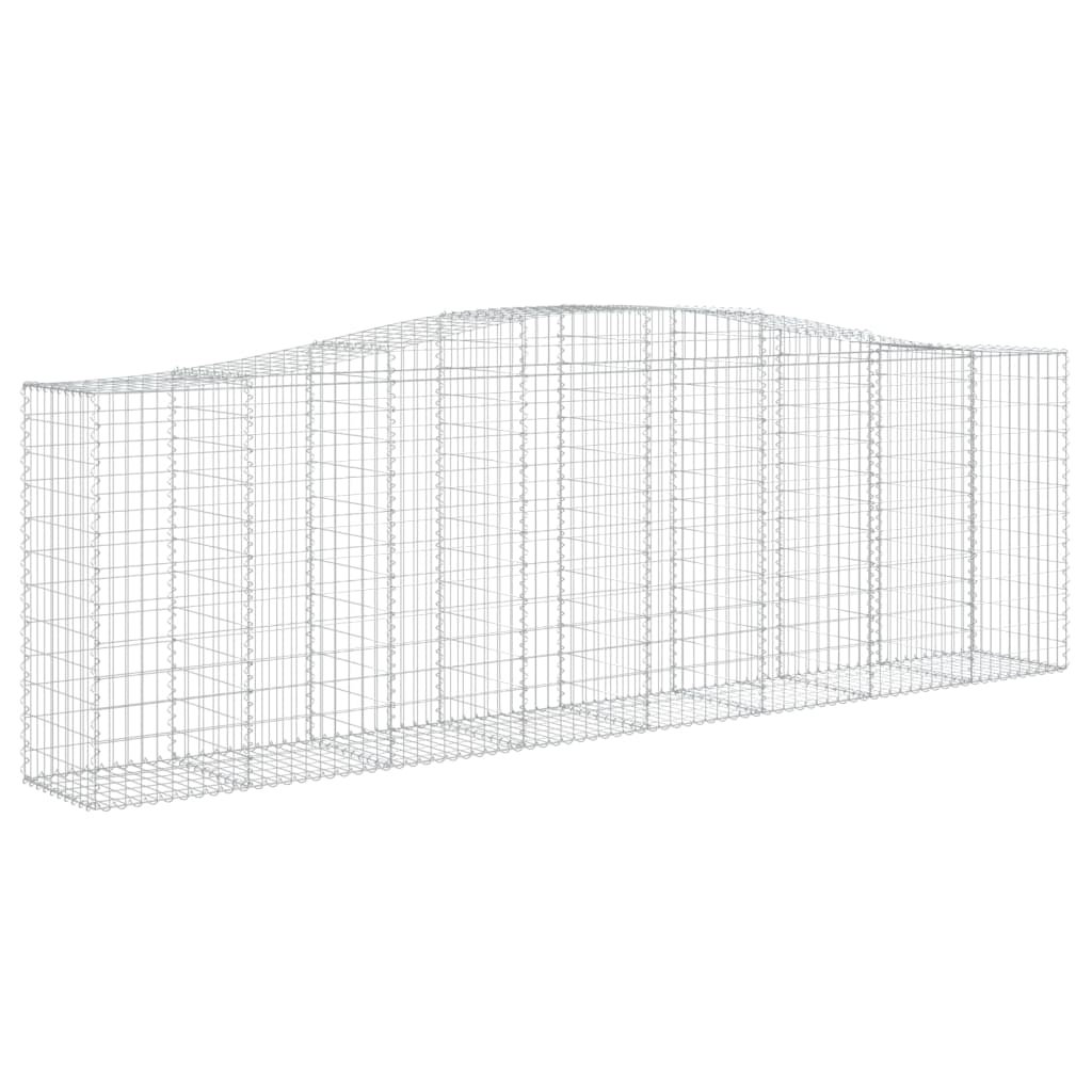 vidaXL Arched Gabion Basket 400x50x120/140 cm Galvanised Iron 2