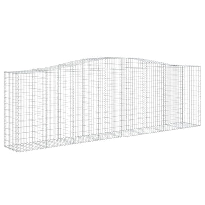 vidaXL Arched Gabion Basket 400x50x120/140 cm Galvanised Iron 2
