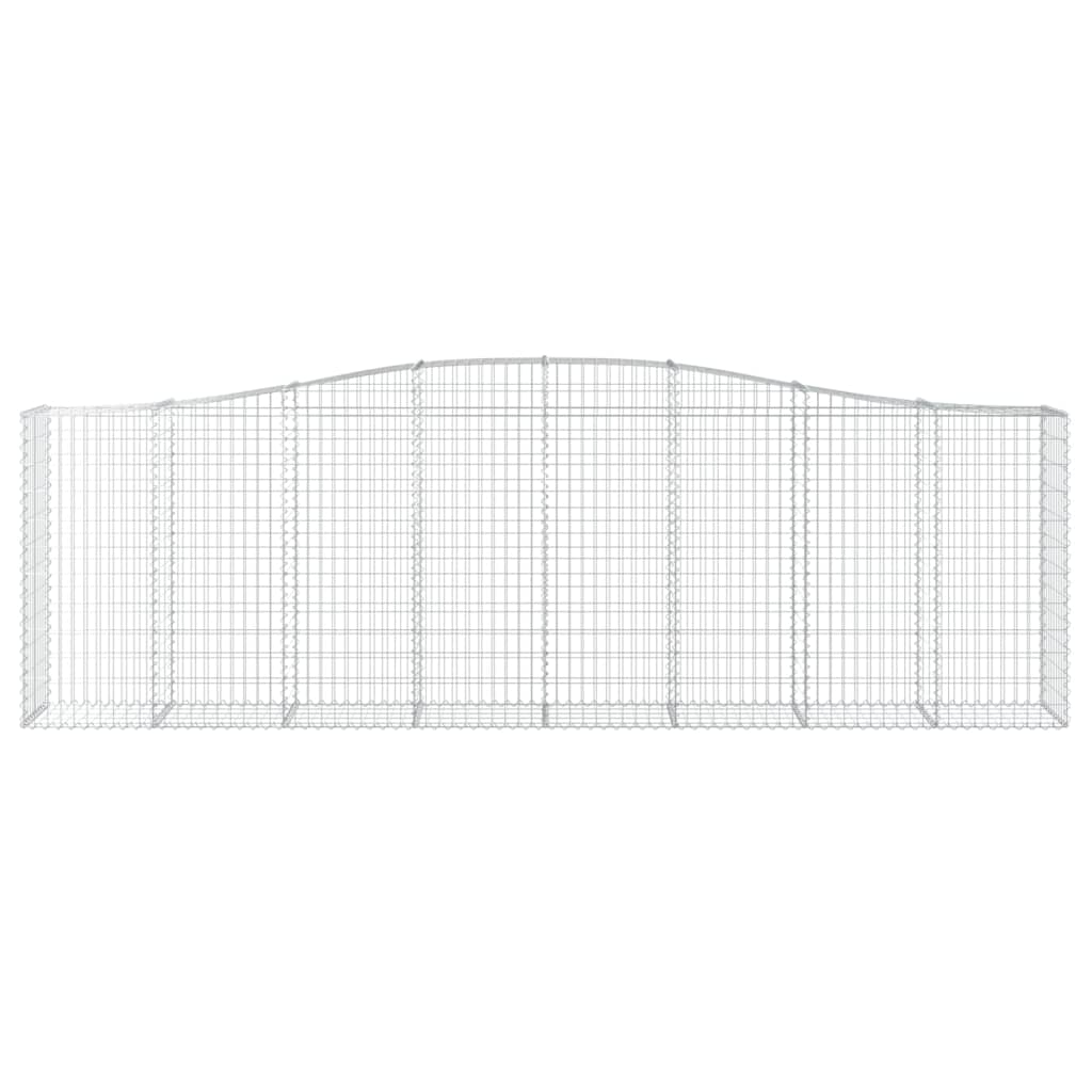 vidaXL Arched Gabion Basket 400x50x120/140 cm Galvanised Iron 3