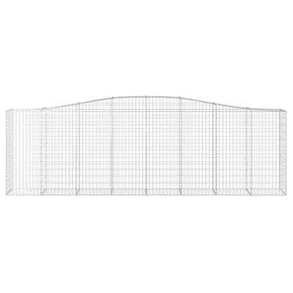 vidaXL Arched Gabion Basket 400x50x120/140 cm Galvanised Iron 3