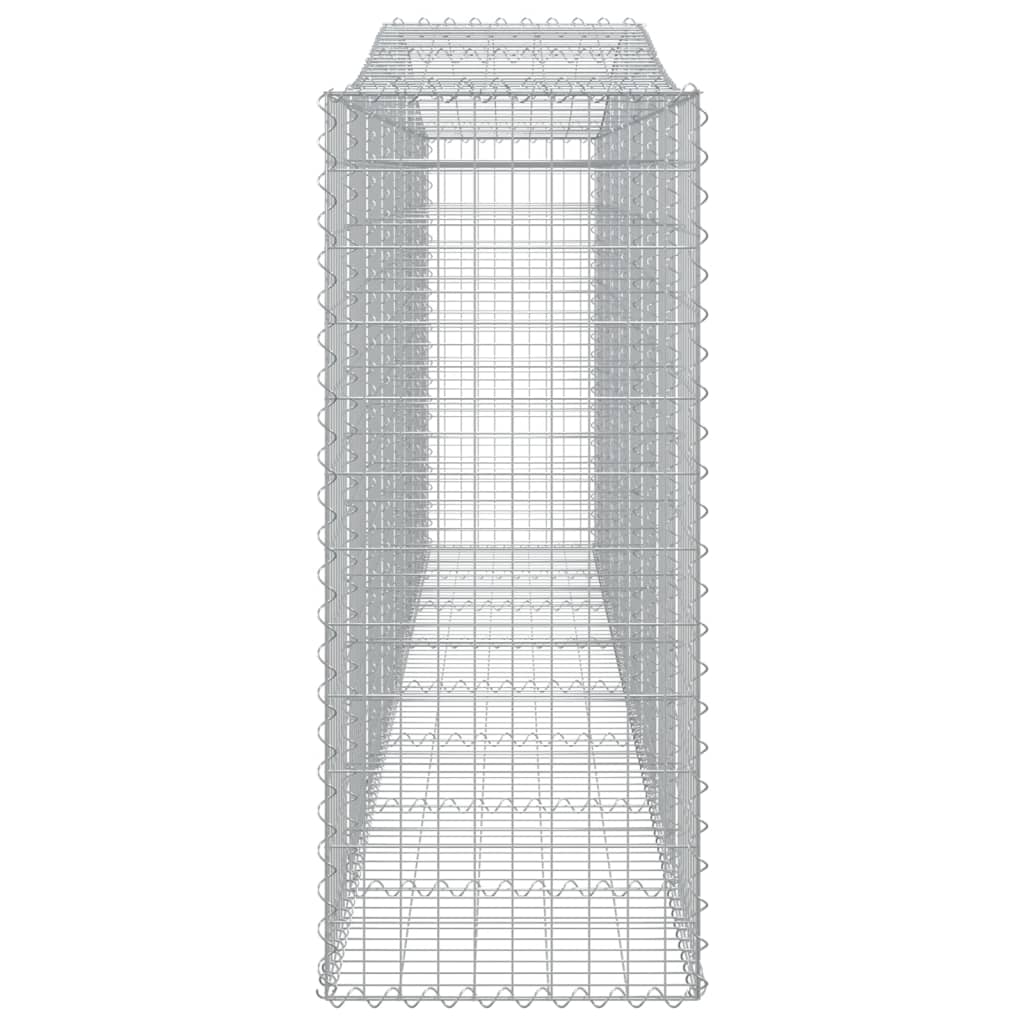 vidaXL Arched Gabion Basket 400x50x120/140 cm Galvanised Iron 4