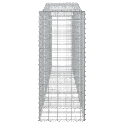 vidaXL Arched Gabion Basket 400x50x120/140 cm Galvanised Iron 4