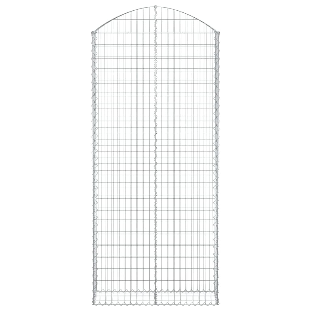 vidaXL Arched Gabion Basket 100x30x220/240 cm Galvanised Iron 3