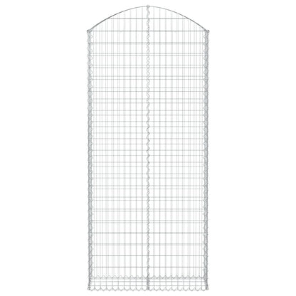 vidaXL Arched Gabion Basket 100x30x220/240 cm Galvanised Iron 3