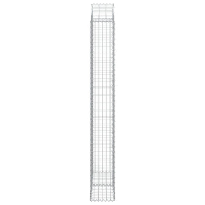 vidaXL Arched Gabion Basket 100x30x220/240 cm Galvanised Iron 4