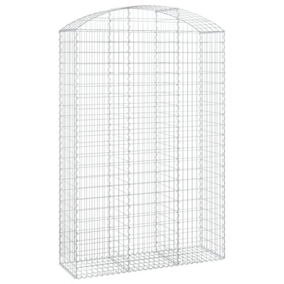 vidaXL Arched Gabion Basket 150x50x220/240 cm Galvanised Iron 2