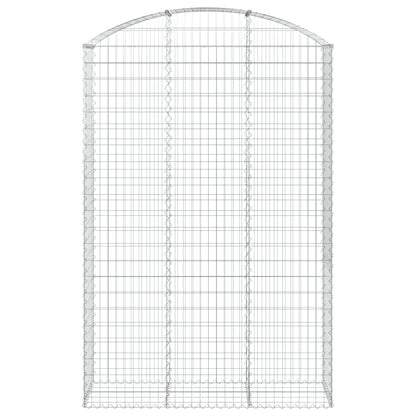 vidaXL Arched Gabion Basket 150x50x220/240 cm Galvanised Iron 3