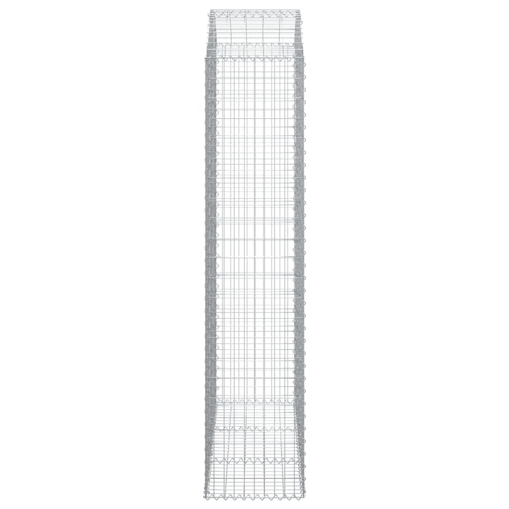 vidaXL Arched Gabion Basket 150x50x220/240 cm Galvanised Iron 4