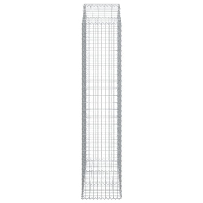 vidaXL Arched Gabion Basket 150x50x220/240 cm Galvanised Iron 4
