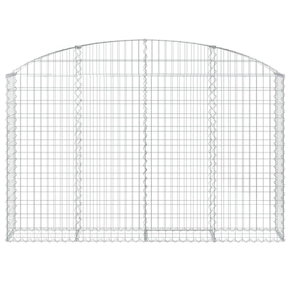 vidaXL Arched Gabion Basket 200x30x120/140 cm Galvanised Iron 3