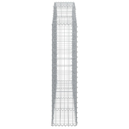 vidaXL Arched Gabion Basket 200x30x120/140 cm Galvanised Iron 4