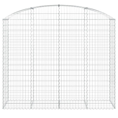 vidaXL Arched Gabion Basket 200x50x160/180 cm Galvanised Iron 3