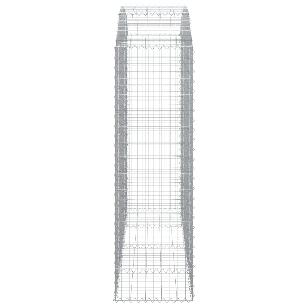 vidaXL Arched Gabion Basket 200x50x160/180 cm Galvanised Iron 4