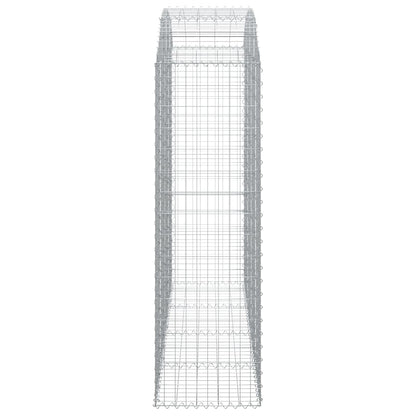 vidaXL Arched Gabion Basket 200x50x160/180 cm Galvanised Iron 4