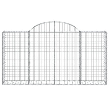 vidaXL Arched Gabion Basket 200x30x100/120 cm Galvanised Iron 3