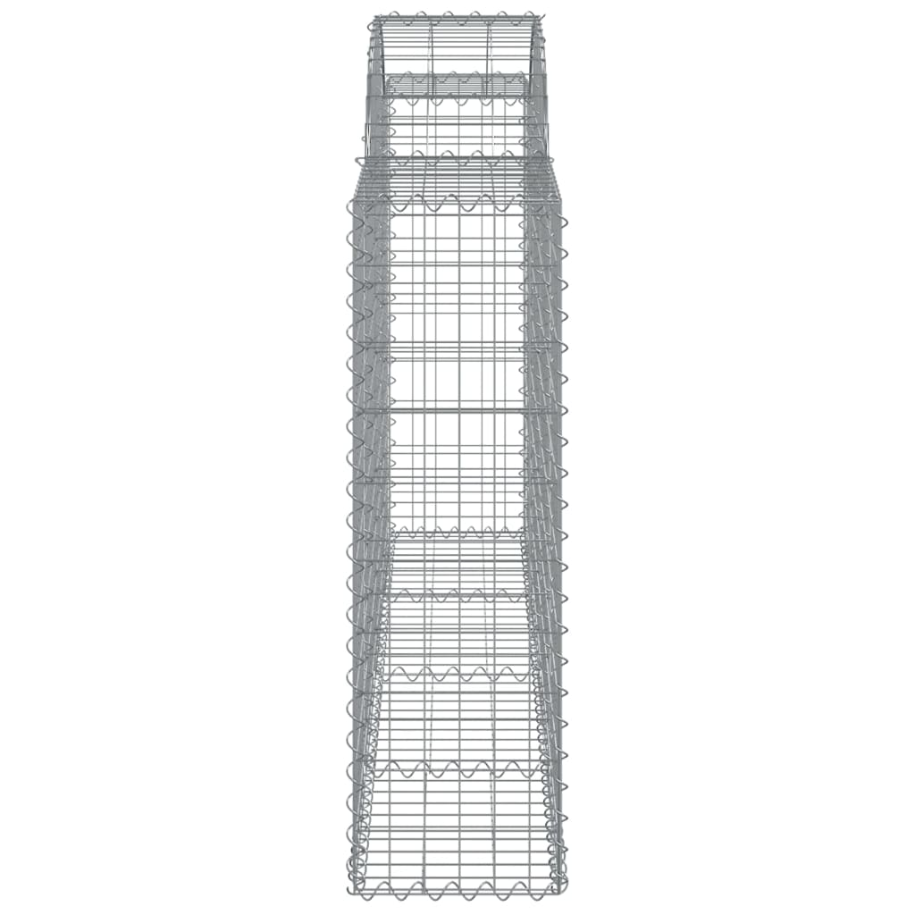 vidaXL Arched Gabion Basket 200x30x100/120 cm Galvanised Iron 4